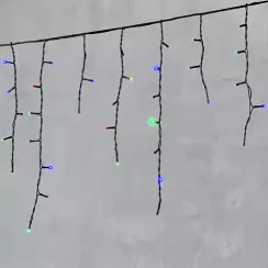 Светодиодная бахрома 3,1*0,5 м., 150 разноцветных LED ламп, 220В., черный провод ПВХ, LTC (PIL150-11-2M)