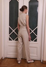 Брюки льняные, бежевый