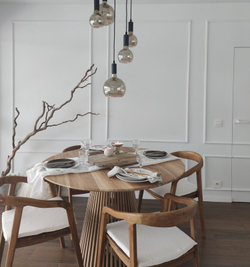 Дизайнерский стол LINES WOOD 120 latte