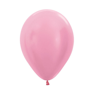 Латексный воздушный шар, цвет розовый металлик