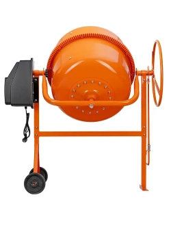 Бетономешалка строительная СИБРТЕХ, БСН-220, 220 л объем бака и 1000 Вт мощность, чугунный венец и поликлиновый ремень, защита от перегрева и случайного пуска, без редуктора, бетоносмеситель, 95515