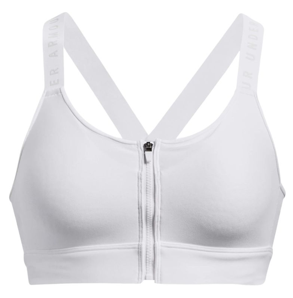 Теннисный бюстгальтер Under Armour Infinity High Zip Sports Bra - white/halo gray