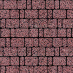 ТРОТУАРНЫЕ ПЛИТЫ КЛАССИКО - Б.1.КО.6 ГРАНИТ КРАСНЫЙ С ЧЕРНЫМ, КОМПЛЕКТ ИЗ 3 ВИДОВ ПЛИТ