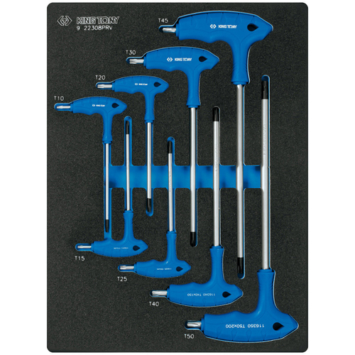 KING TONY (9-22308PRV) Набор ключей TORX L-тип, ложемент, 8 предметов