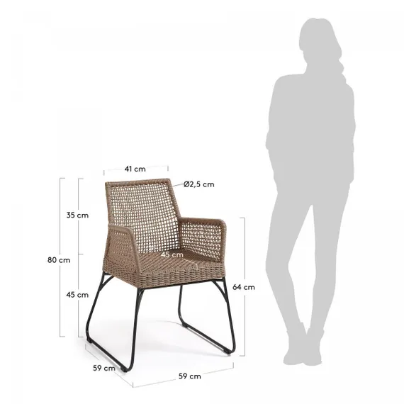 Плетеный стул Novak бежевый