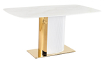 Стол обеденный Ist Casa Барнео, 160х90х76 см, светло-серый, золото