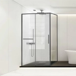 Душевой уголок Vincea Slim Soft VSR-1SS8012CLGM 120x80 стекло прозрачное/профиль вороненая сталь