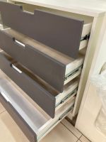 Комод Облако с 4 ящиками МДФ белый/графит