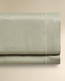 Zara Home - Простыня из сатина с подолом (300 нитей), зеленый, 240x280 см