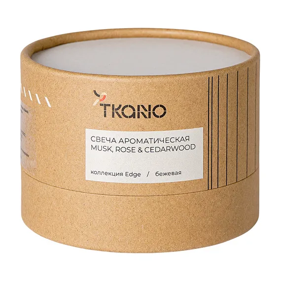 Свеча ароматическая musk, rose &amp; cedarwood из коллекции edge, бежевый, 30 ч