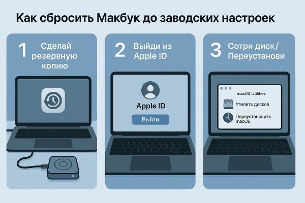 Как сбросить (обнулить) до заводских настроек MacBook?
