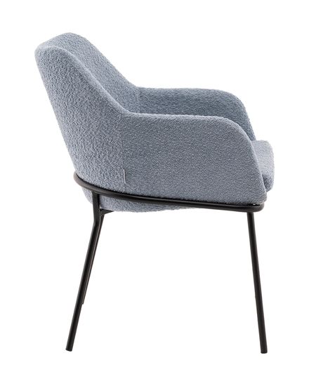 Стул с подлокотниками Орли new ткань букле синий