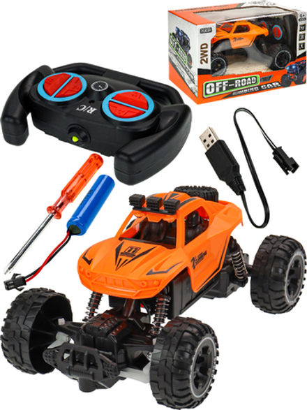 Машинка на р/у "Краулер" 21см, 3.7V акк.,бат.2AA не в компл.,цвет-микс,свет
