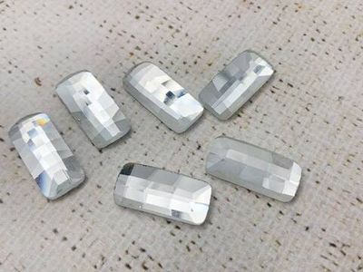 Стразы стекло клеевые, р. 2,2х1 см, прозрачный