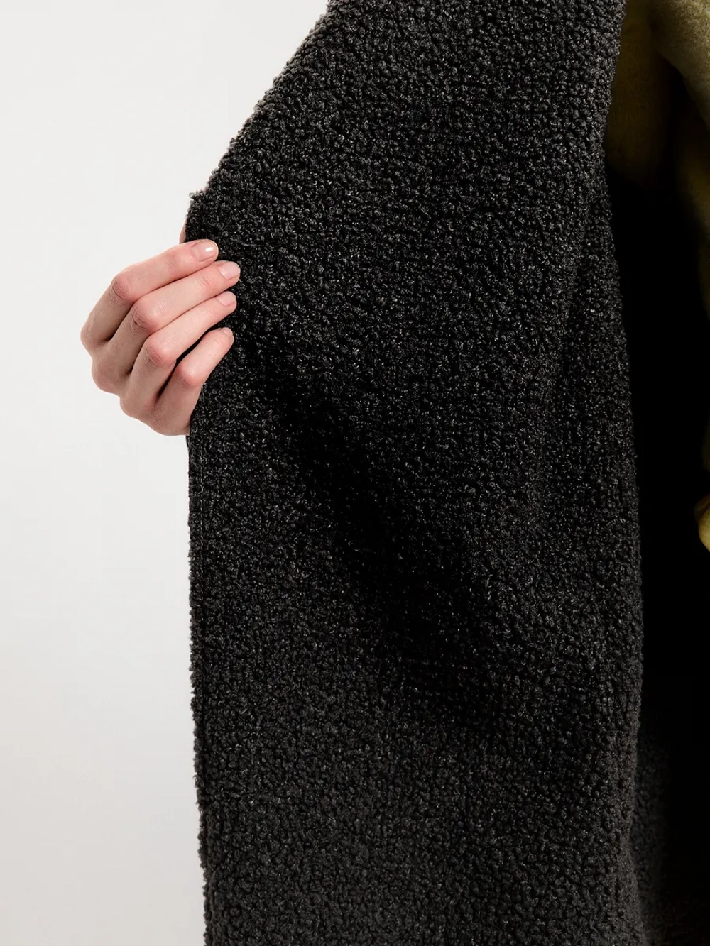 Пальто жакет демисезонное с начёсом барашек