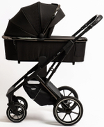 Детская коляска Peppy Tecla 3 в 1 с автокреслом Rise Shadow Black Chrome Edition (Черный)