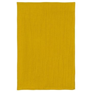 Набор из двух кухонных жаккардовых полотенец горчичного цвета из коллекции essential
