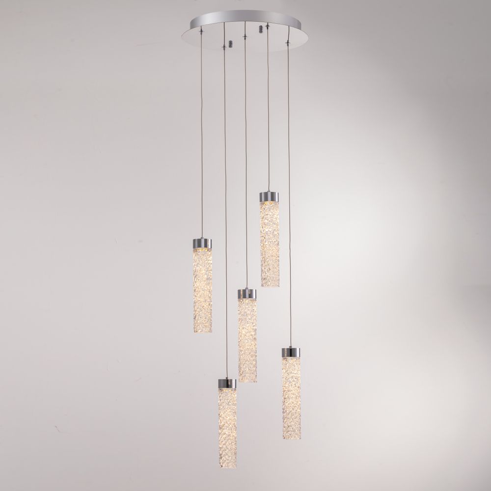 Подвесной светильник MD24030028-5A chrome/clear