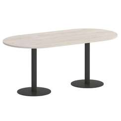 Onix Direct Стол овальный O.SPRG-3 Денвер Светлый/Металл Антрацит 1800*900*750