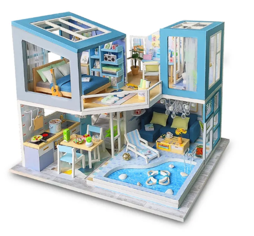 Интерьерный конструктор Hobby Day MiniHouse «Голубая мечта», румбокс 9861001