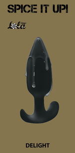 Чёрная анальная пробка Delight - 10,5 см.