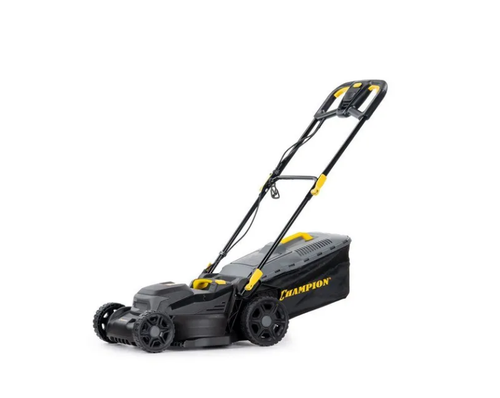 Газонокосилка электро Champion EM4018 (1,8 кВт травосб. 40л ширина 400мм 25-75мм, 17,4кг)