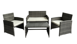 Набор мебели ротанг, 4 предмета, тёмно-серый, GM-M77