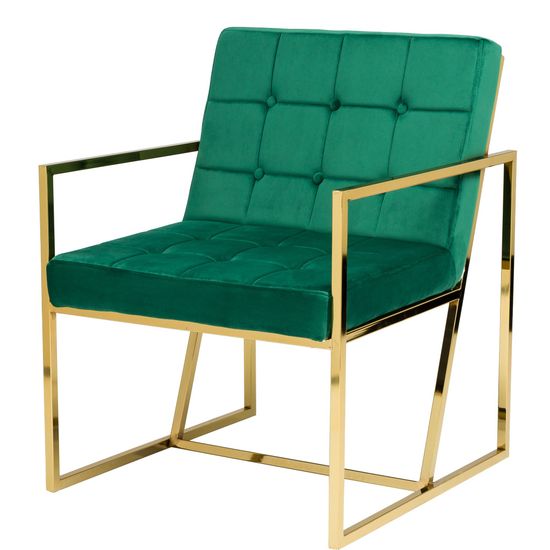 Кресло Goldfinger зеленый велюр