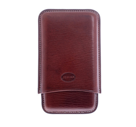 Чехол Jemar для 5 сигарилл, натуральная кожа, коричневый 471-brown