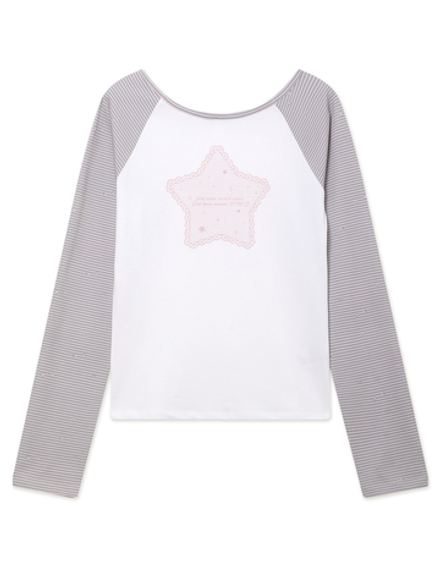 Джемпер Stripe Raglan Long Sleeve