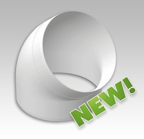 Колено ККП D100 45° пластик ERA