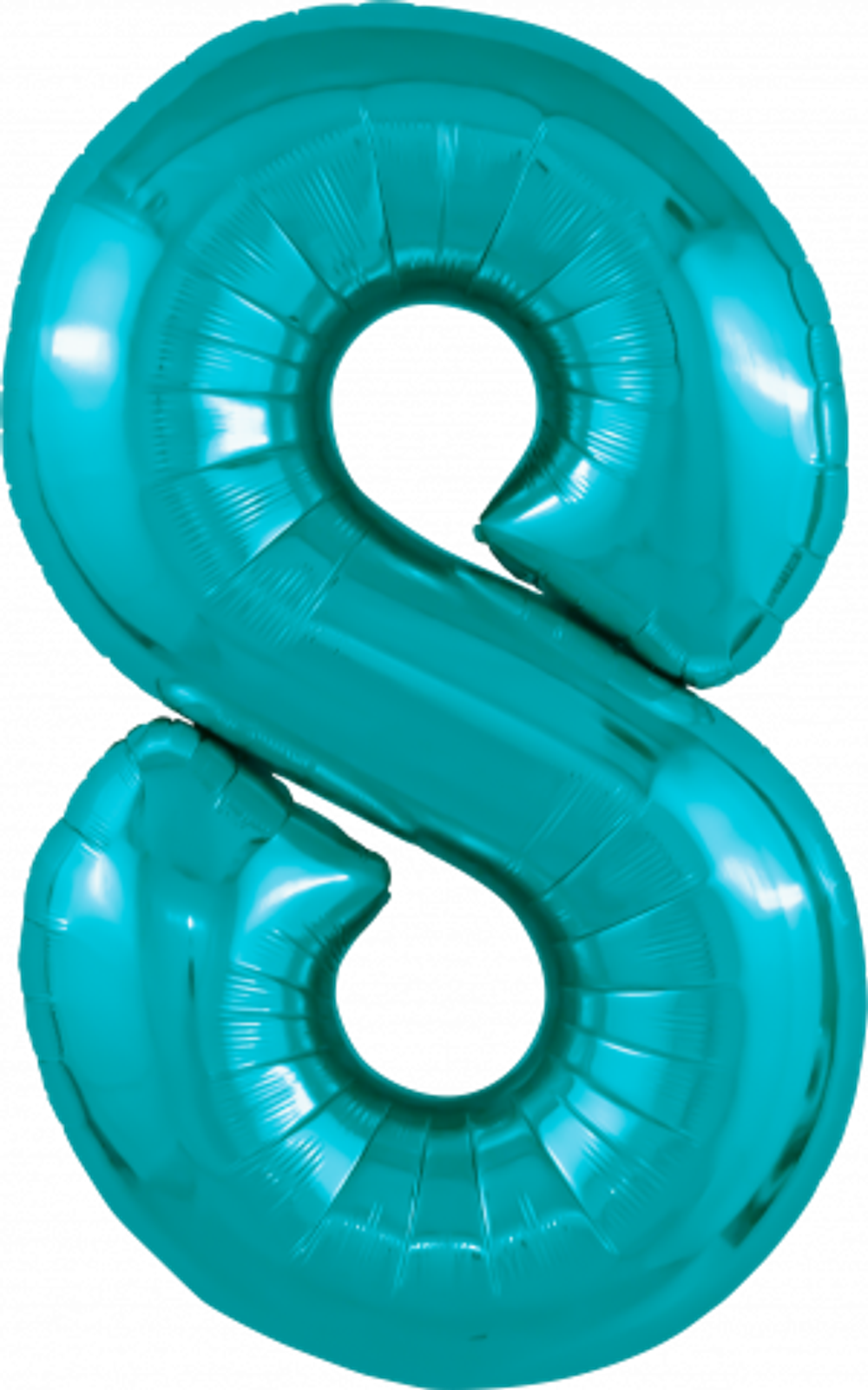Шар (40''/102 см) Цифра, 8 Slim, Океан(наполнен гелием)