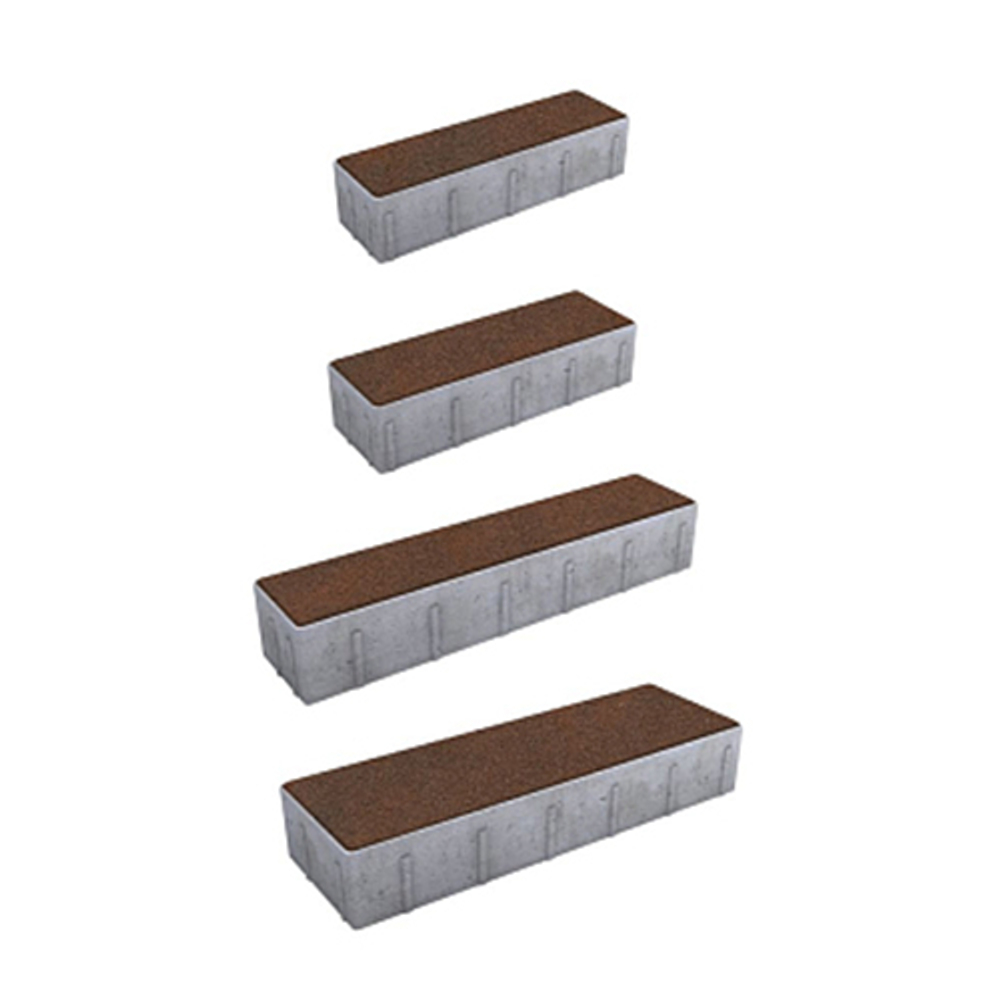 Тротуарная плитка ПАРКЕТ - Листопад гранит Клинкер, комплект из 4 видов плит