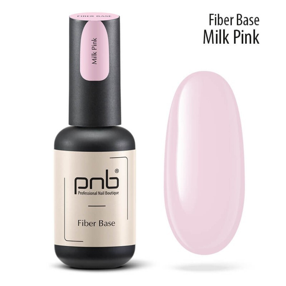 База файбер PNB молочно-розовая 8 мл УФ/ЛЕД/Fiber Base Milk Pink 8 ml UV/LED