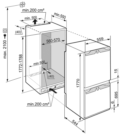 Встраиваемый холодильник Liebherr ICBN 3356