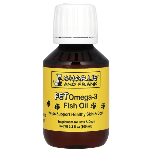 Charlie and Frank, Рыбий жир с омега-3 для животных, для котов и собак, 100 мл (3,3 жидк. унции)