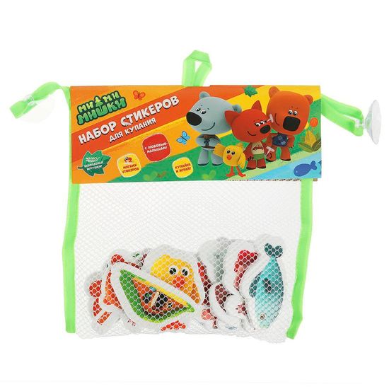 Игрушка пластизоль для ванны Ми-ми-мишки набор стикеров Ева 12 шт сетка КАПИТОШКА