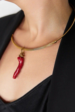 HMG 1324 G steel/Coral Чокер арт.1392