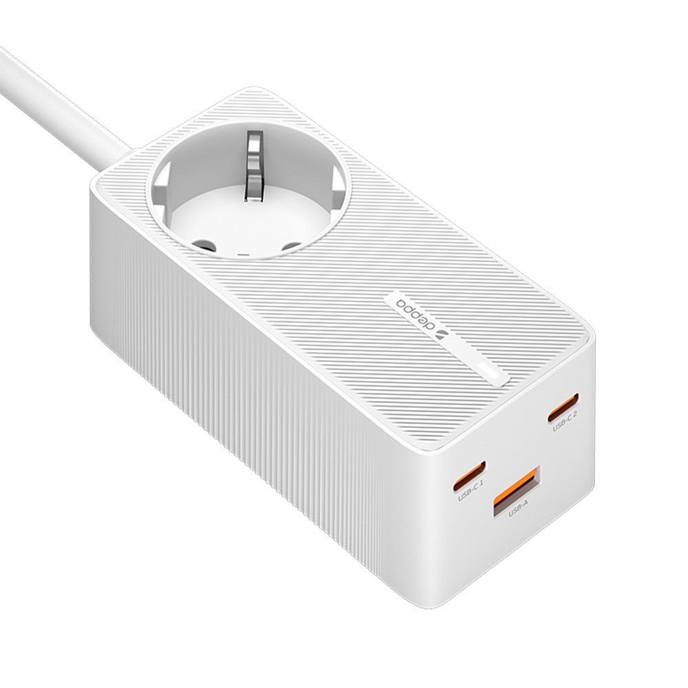 Зарядная станция Charging Station GaN 2xUSB-C + USB-A + AC, 67Вт, PD, QC, белый