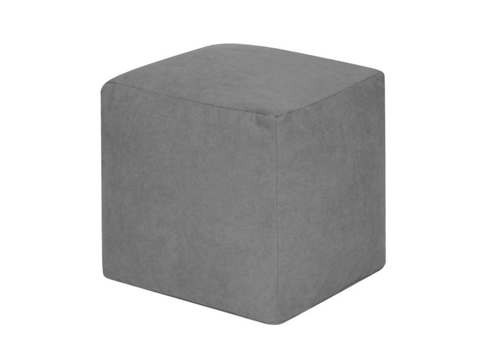 Пуф Куб велюр серый
