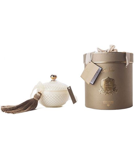 Blonde Vanilla, круглая кремовая свеча Арт-деко с кисточкой, Cote Noire