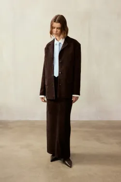 Жакет из замши ((Brownie)), шоколадный