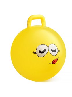 Мяч прыгун 45 см с ручкой (желтый цвет)