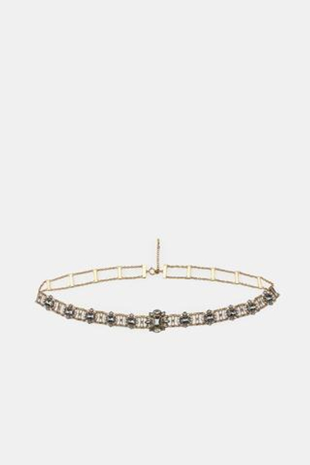 ZARA МЕТАЛЛИЧЕСКИЙ РЕМЕНЬ С ДЕКОРАТИВНЫМИ КАМНЯМИ, ЗОЛОТИСТЫЙ