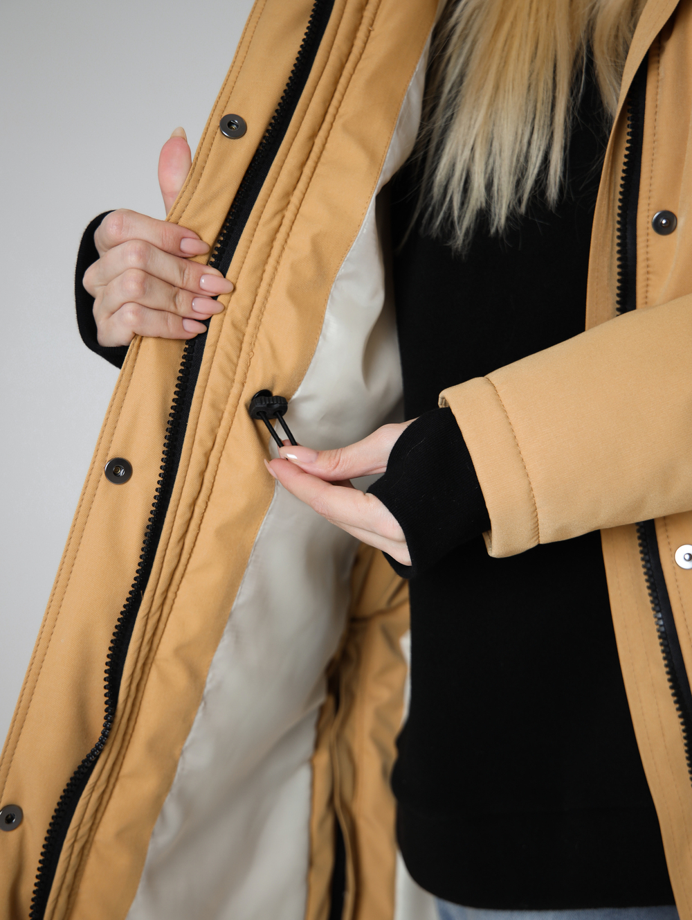 Парка женская зимняя куртка город горький золото