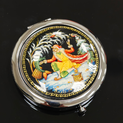 Двустороннее зеркало "По-щучьему веленью" №031 (худ. роспись Палех)