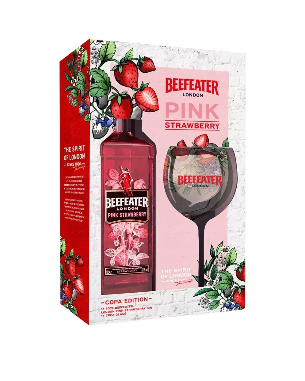 Beefeater Pink Strawberry 0,7 л. Подарочная упаковка со стаканом