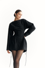 Платье мини со шнуровкой