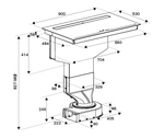 Индукционная варочная панель Bertazzoni со встроенной вытяжкой P904IBHNE