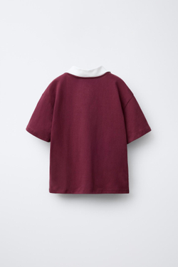 ZARA ПОЛО С ПРИНТОМ PRINCE ®, ЦВЕТ БУРГУНДСКОГО ВИНА